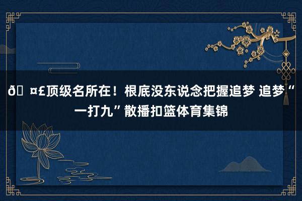 🤣顶级名所在！根底没东说念把握追梦 追梦“一打九”散播扣篮体育集锦