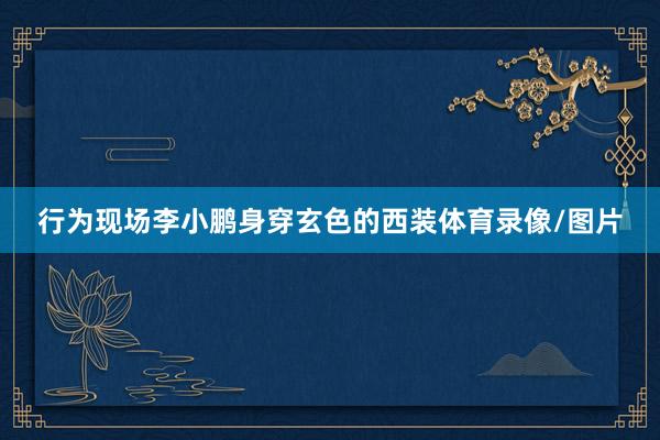 行为现场李小鹏身穿玄色的西装体育录像/图片