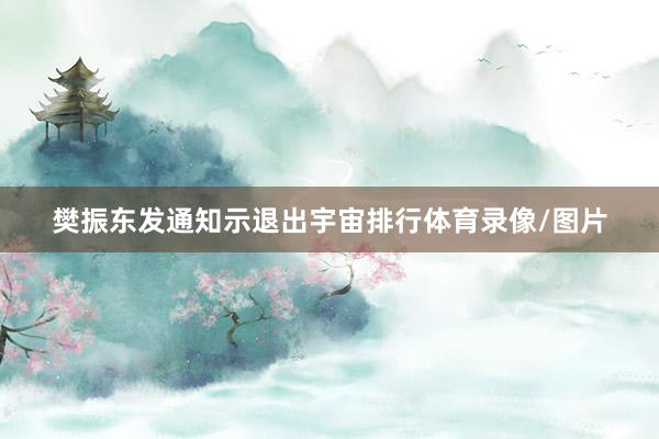 樊振东发通知示退出宇宙排行体育录像/图片