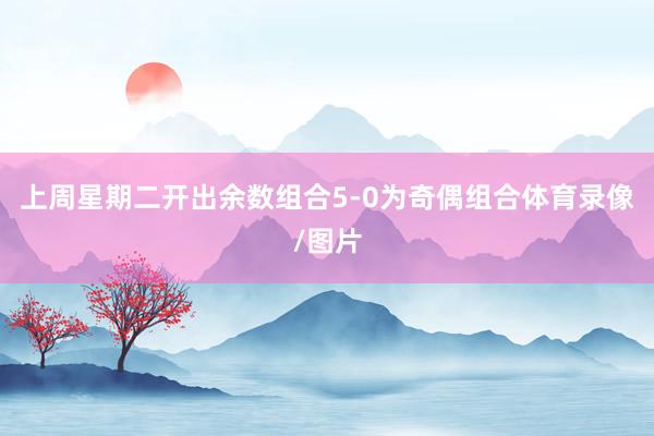 上周星期二开出余数组合5-0为奇偶组合体育录像/图片