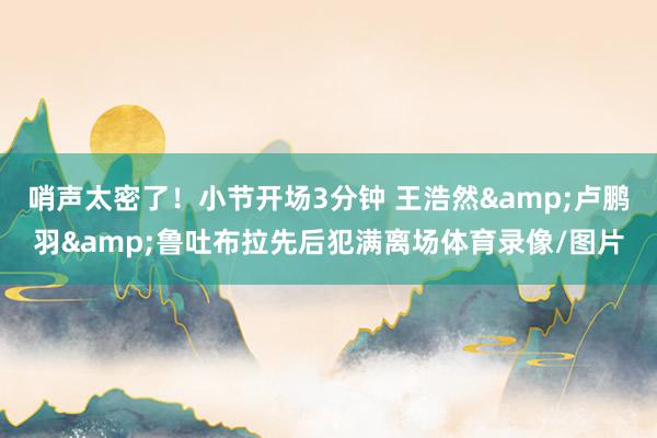 哨声太密了！小节开场3分钟 王浩然&卢鹏羽&鲁吐布拉先后犯满离场体育录像/图片