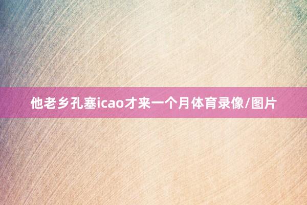 他老乡孔塞icao才来一个月体育录像/图片