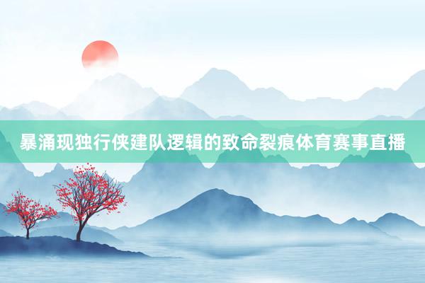 暴涌现独行侠建队逻辑的致命裂痕体育赛事直播