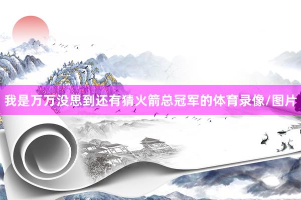 我是万万没思到还有猜火箭总冠军的体育录像/图片