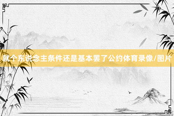 就个东说念主条件还是基本罢了公约体育录像/图片