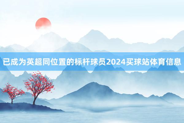 已成为英超同位置的标杆球员2024买球站体育信息