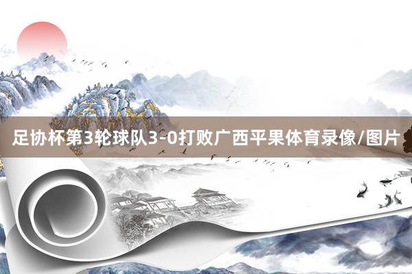 足协杯第3轮球队3-0打败广西平果体育录像/图片