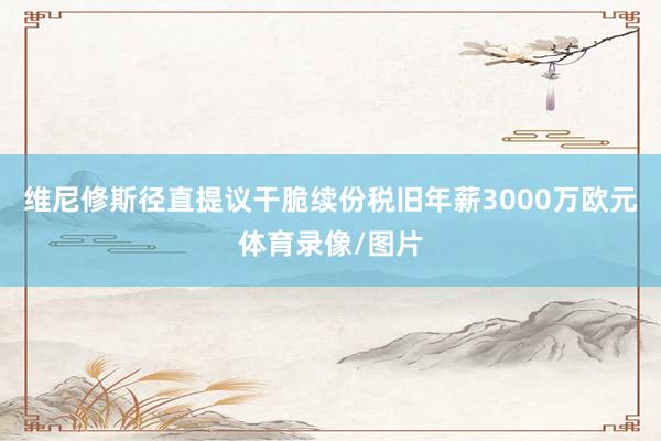 维尼修斯径直提议干脆续份税旧年薪3000万欧元体育录像/图片