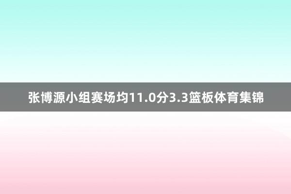 张博源小组赛场均11.0分3.3篮板体育集锦