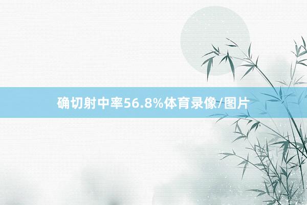 确切射中率56.8%体育录像/图片