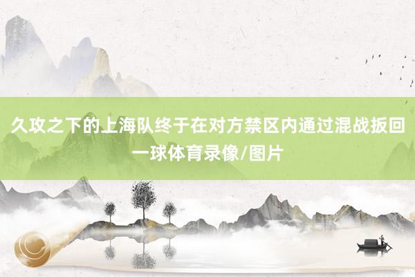久攻之下的上海队终于在对方禁区内通过混战扳回一球体育录像/图片