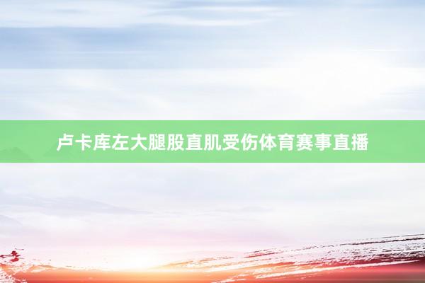 卢卡库左大腿股直肌受伤体育赛事直播