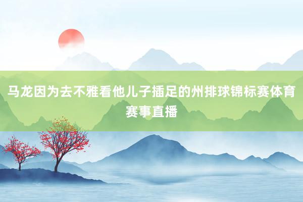 马龙因为去不雅看他儿子插足的州排球锦标赛体育赛事直播