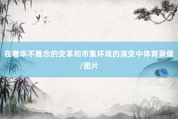 在奢华不雅念的变革和市集环境的演变中体育录像/图片