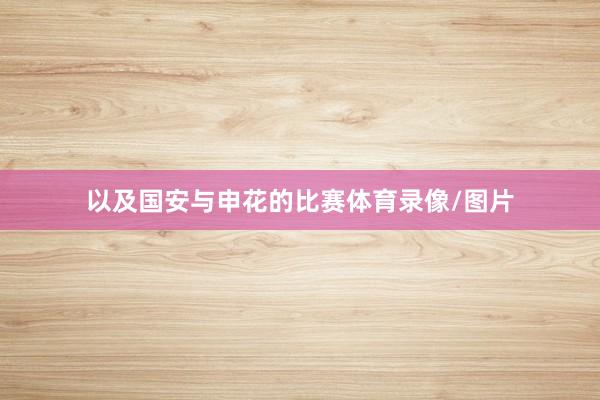 以及国安与申花的比赛体育录像/图片