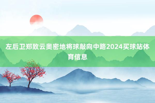 左后卫郑致云奥密地将球敲向中路2024买球站体育信息