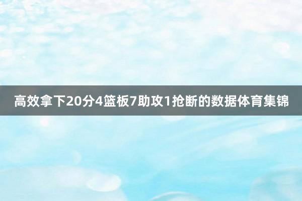 高效拿下20分4篮板7助攻1抢断的数据体育集锦