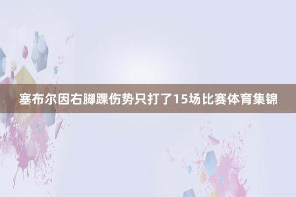 塞布尔因右脚踝伤势只打了15场比赛体育集锦