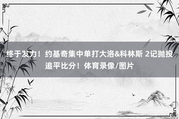 终于发力!约基奇集中单打大洛&科林斯 2记抛投追平比分!体育录像/图片