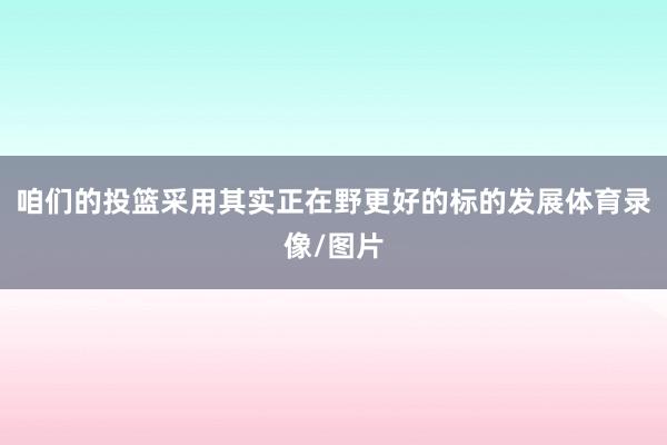 咱们的投篮采用其实正在野更好的标的发展体育录像/图片