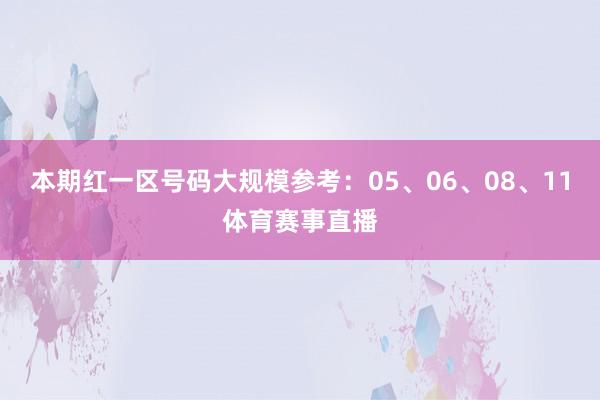 本期红一区号码大规模参考：05、06、08、11体育赛事直播