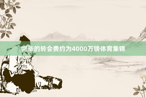 完毕的转会费约为4000万镑体育集锦