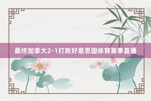最终加拿大2-1打败好意思国体育赛事直播