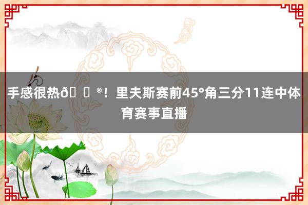 手感很热😮！里夫斯赛前45°角三分11连中体育赛事直播