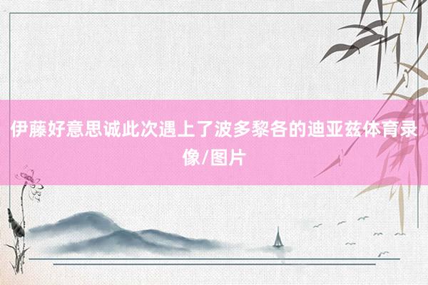 伊藤好意思诚此次遇上了波多黎各的迪亚兹体育录像/图片