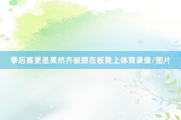 季后赛更是果然齐被摁在板凳上体育录像/图片