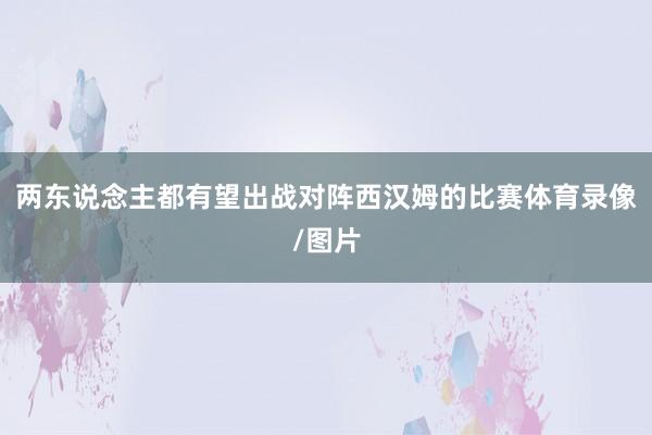 两东说念主都有望出战对阵西汉姆的比赛体育录像/图片