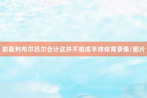 前裁判布尔吕尔合计这并不组成手球体育录像/图片