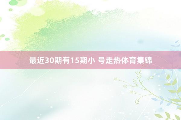 最近30期有15期小 号走热体育集锦