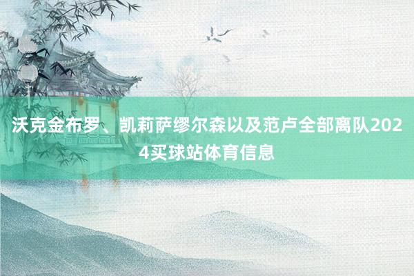 沃克金布罗、凯莉萨缪尔森以及范卢全部离队2024买球站体育信息