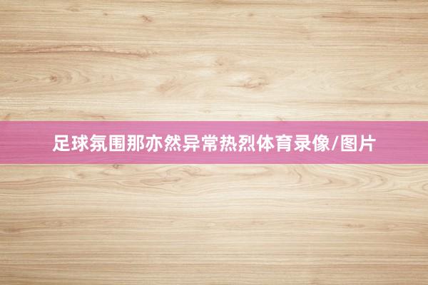 足球氛围那亦然异常热烈体育录像/图片