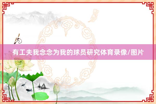 有工夫我念念为我的球员研究体育录像/图片