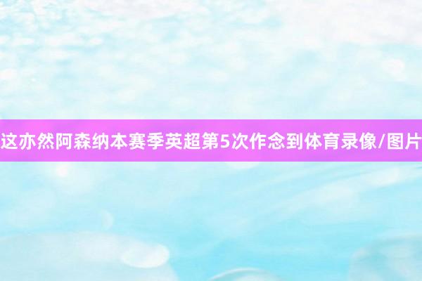 这亦然阿森纳本赛季英超第5次作念到体育录像/图片