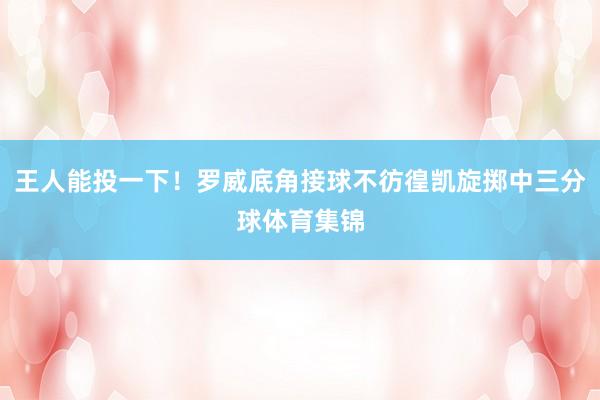 王人能投一下！罗威底角接球不彷徨凯旋掷中三分球体育集锦