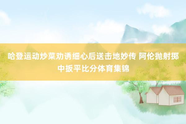 哈登运动炒菜劝诱细心后送击地妙传 阿伦抛射掷中扳平比分体育集锦