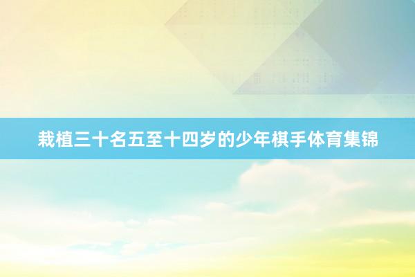 栽植三十名五至十四岁的少年棋手体育集锦
