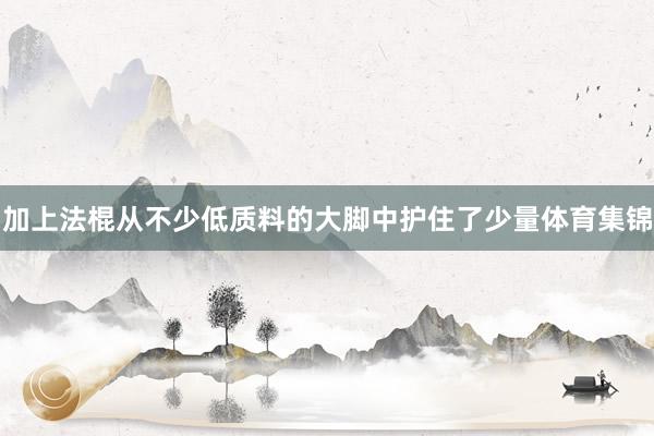 加上法棍从不少低质料的大脚中护住了少量体育集锦