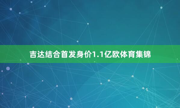 吉达结合首发身价1.1亿欧体育集锦