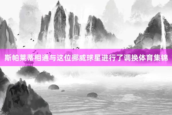 斯帕莱蒂相通与这位挪威球星进行了调换体育集锦