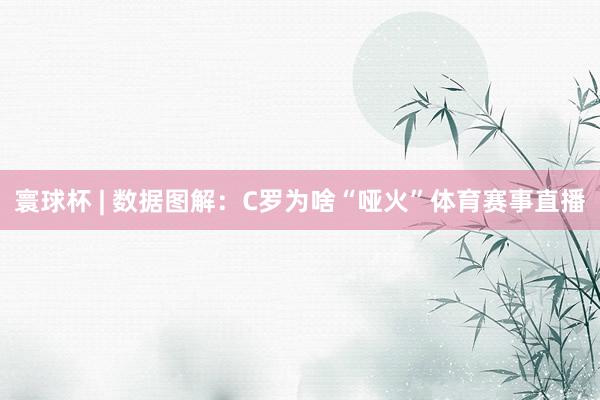 寰球杯 | 数据图解：C罗为啥“哑火”体育赛事直播